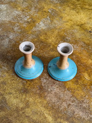 Studio Pottery Candlesticks