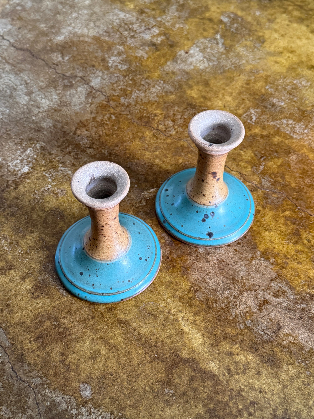 Studio Pottery Candlesticks
